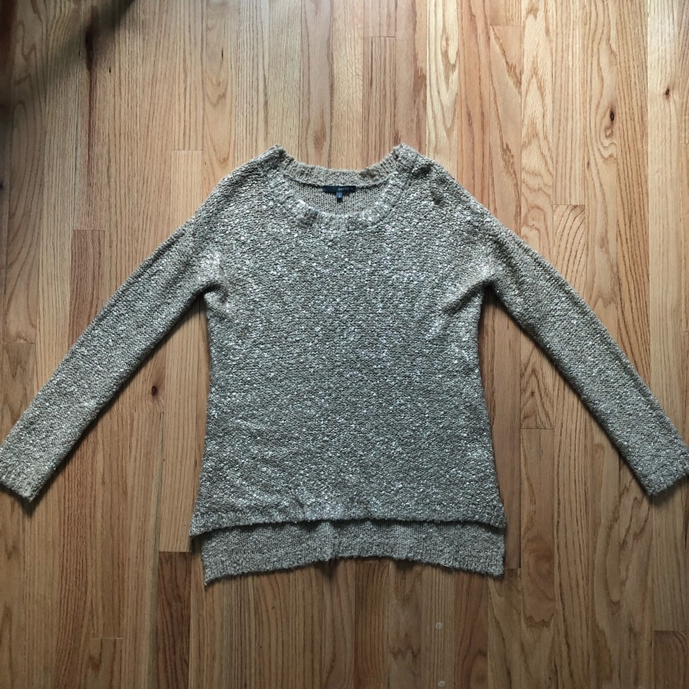 Urban Outfitters Maty Shimmery Gold Sweater - S